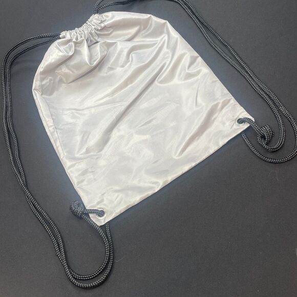 ~ HUNTER Backpack Lightweight Strong Nylon Drawstring Cinch Adjustable Gray Blk - Picture 10 of 15